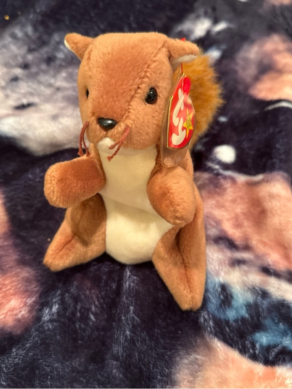 Ty Beanie Baby Nuts the Squirrel Plush w/ Tag Retired Vintage